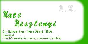 mate meszlenyi business card